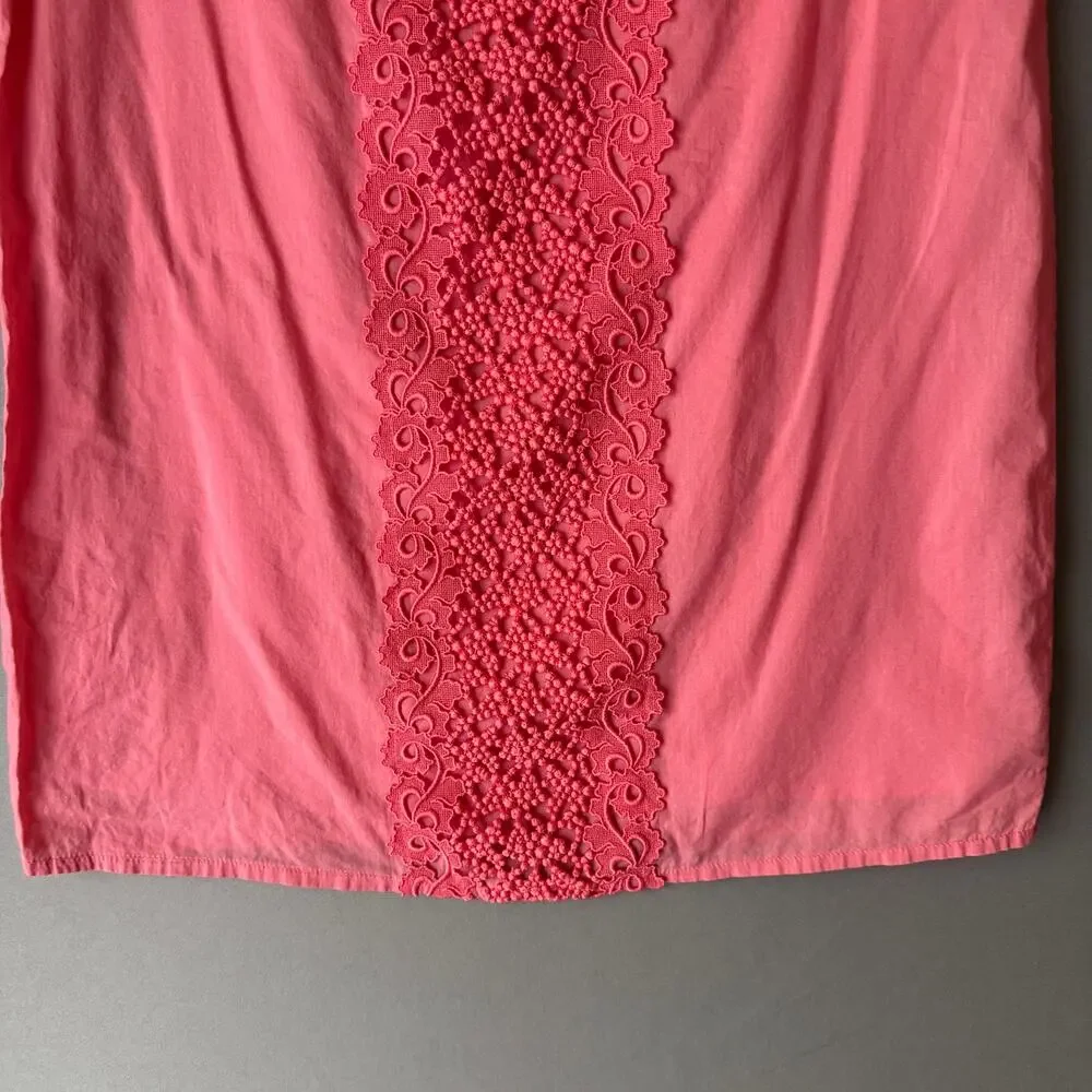 J. Crew sz XS pink 100% cotton‎ shift mod sleeveless mini dress